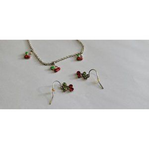 Avon Vintage Cherry bracelet and earrings